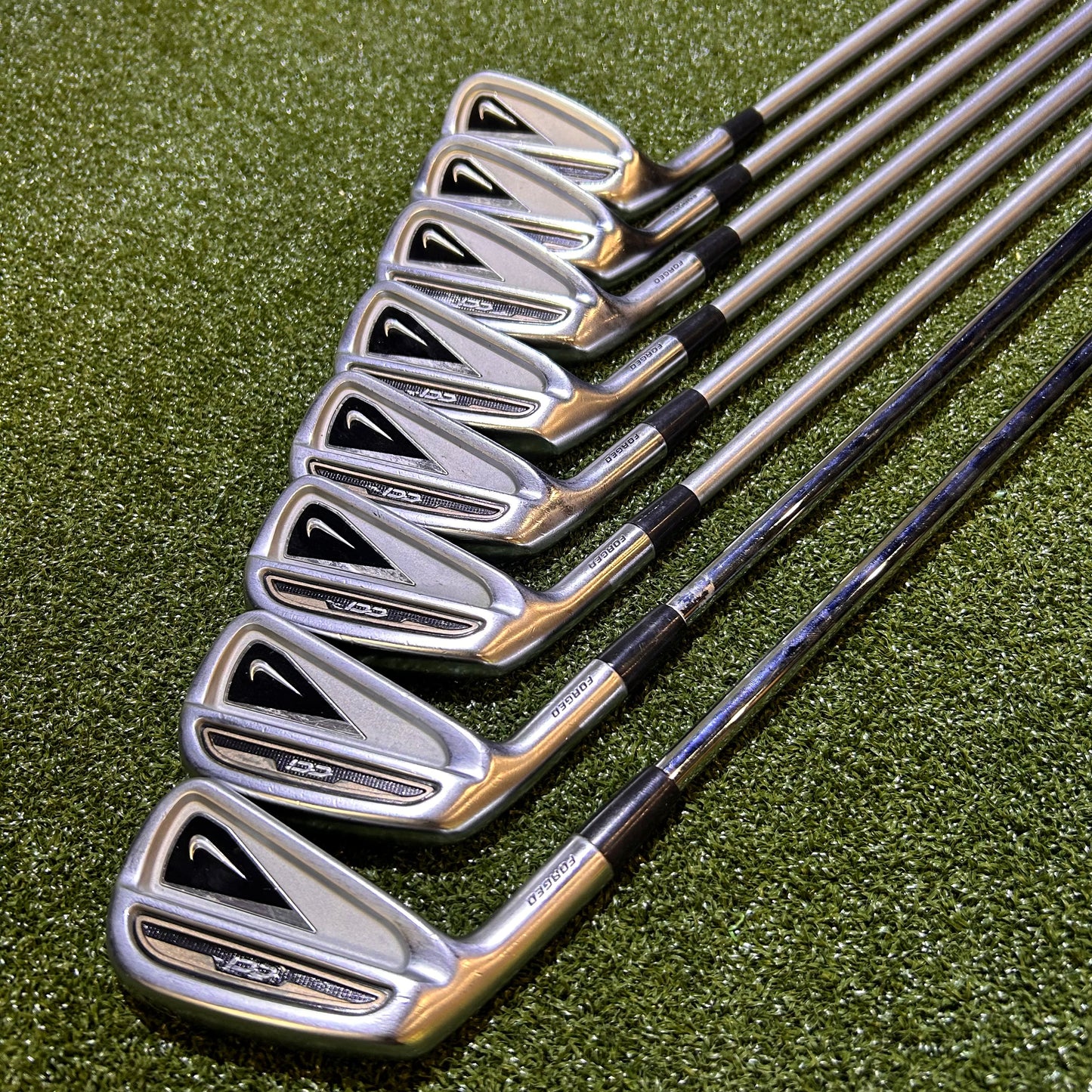 LH Nike CCi Forged Iron Set (3-PW). Stiff Flex Steel Fiber.